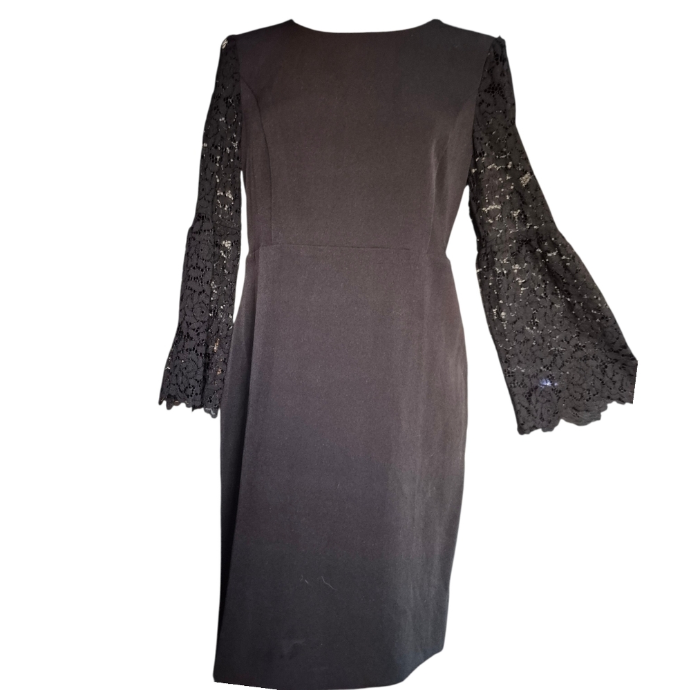 NWT Tommy Hilfiger Size 10 Black Dress With Bell Sleeves